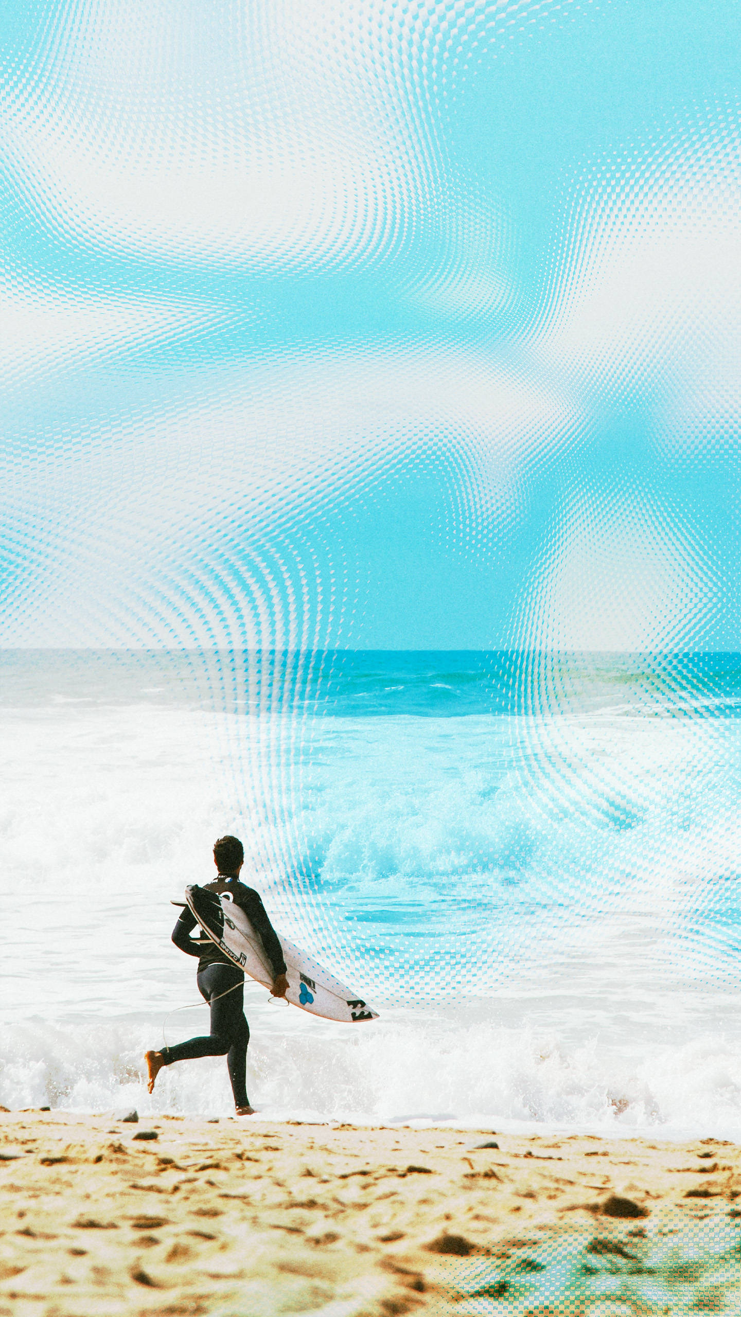 blue sky, sea, ocean waves, 2K Phone Wallpaper
