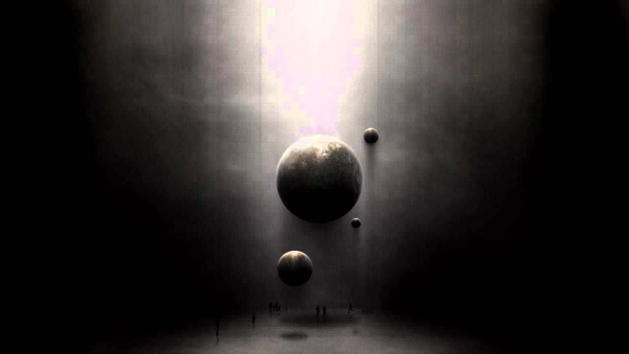 Magnanimous Planet Artwork, floating planets, divine beam of light, HD Desktop Wallpaper
