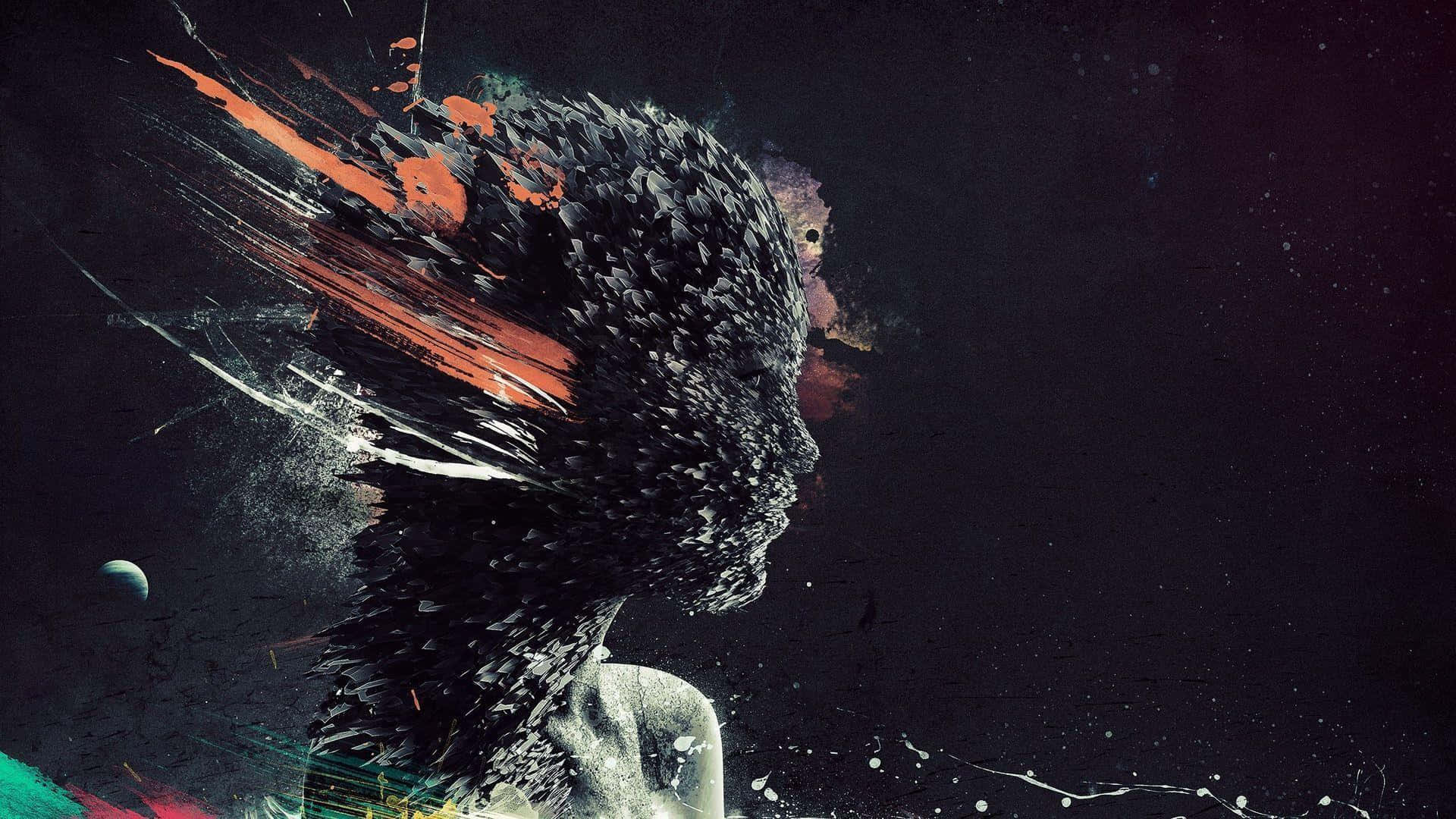 surreal art, cosmic particles, starry background, Full HD Desktop Wallpaper