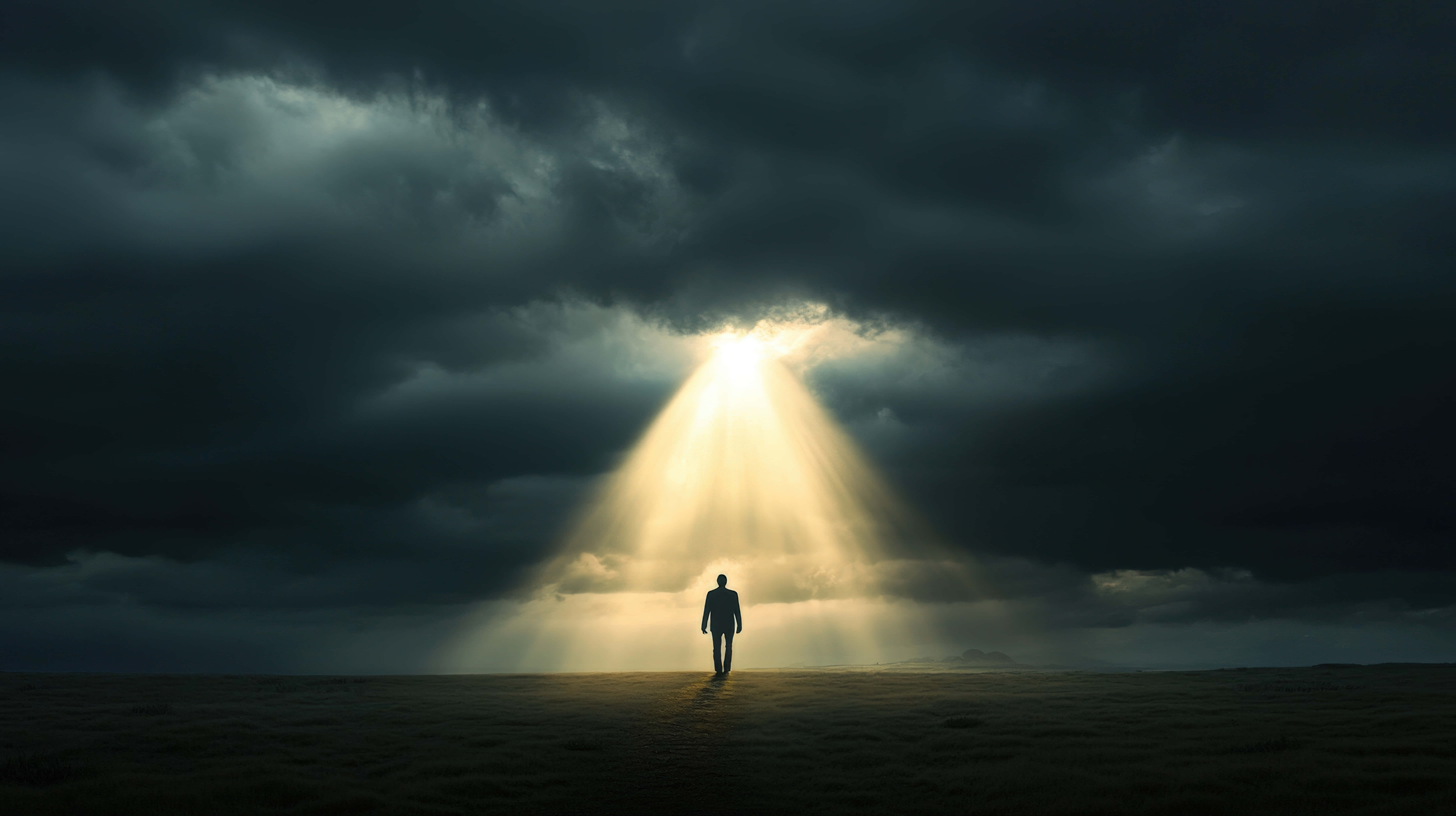 divine light beam, radiant beam of light, dark storm clouds, 8K Desktop Wallpaper
