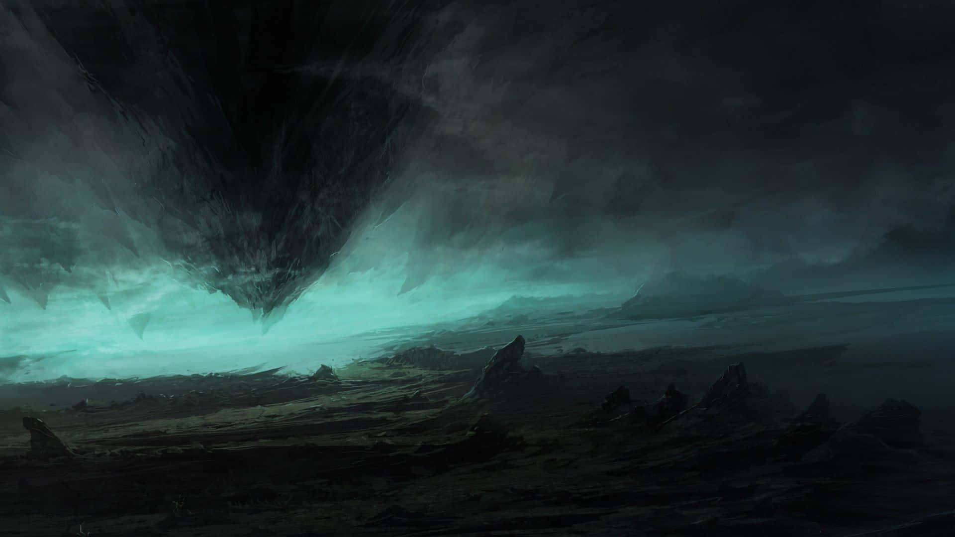 dark surrealism, 1920 x 1080, desolate alien landscape, Full HD Desktop Wallpaper