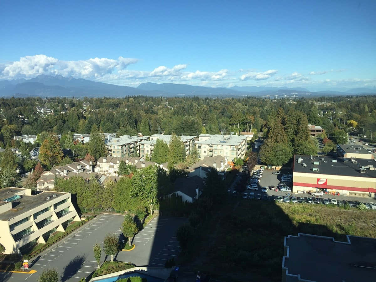 Surrey Canada, urban landscape, aerial view, SD Desktop Wallpaper