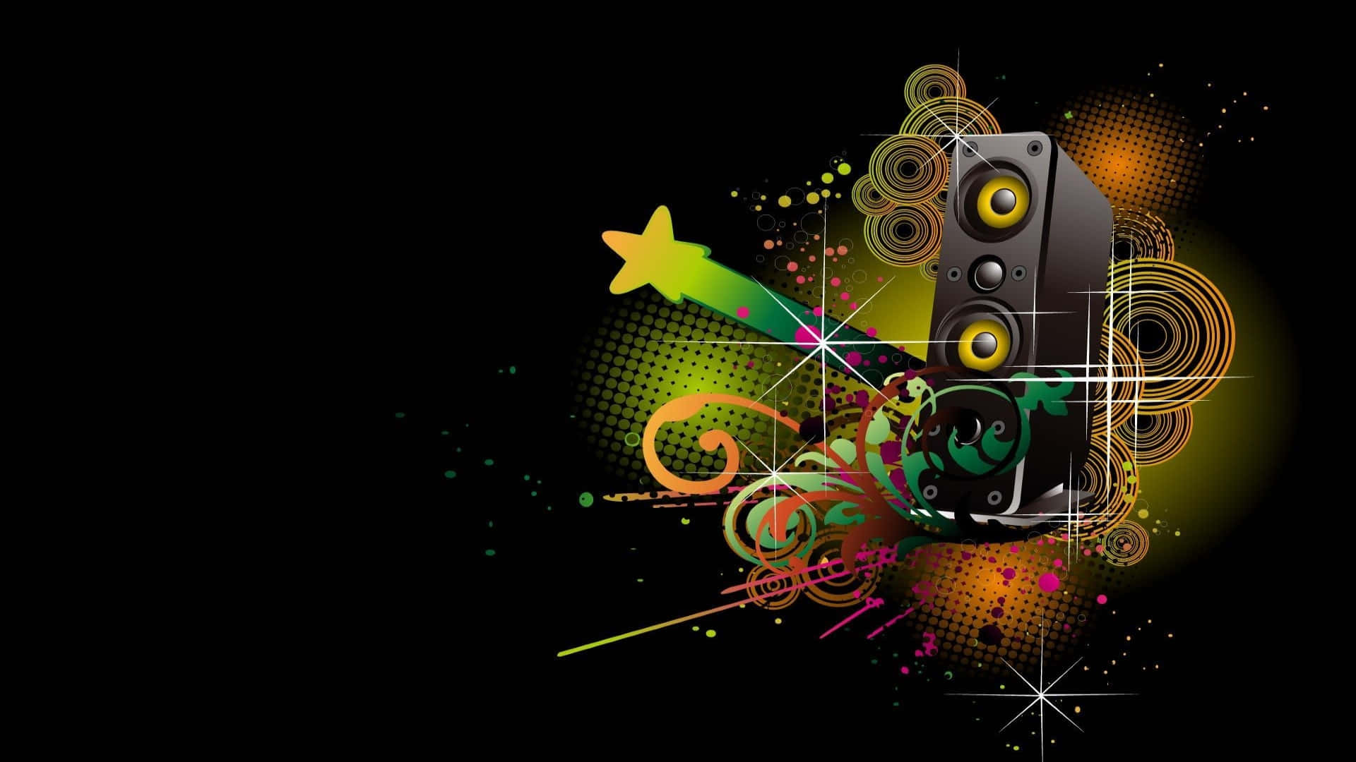 Surround Sound, 1920 x 1080, black background, Full HD Desktop Wallpaper
