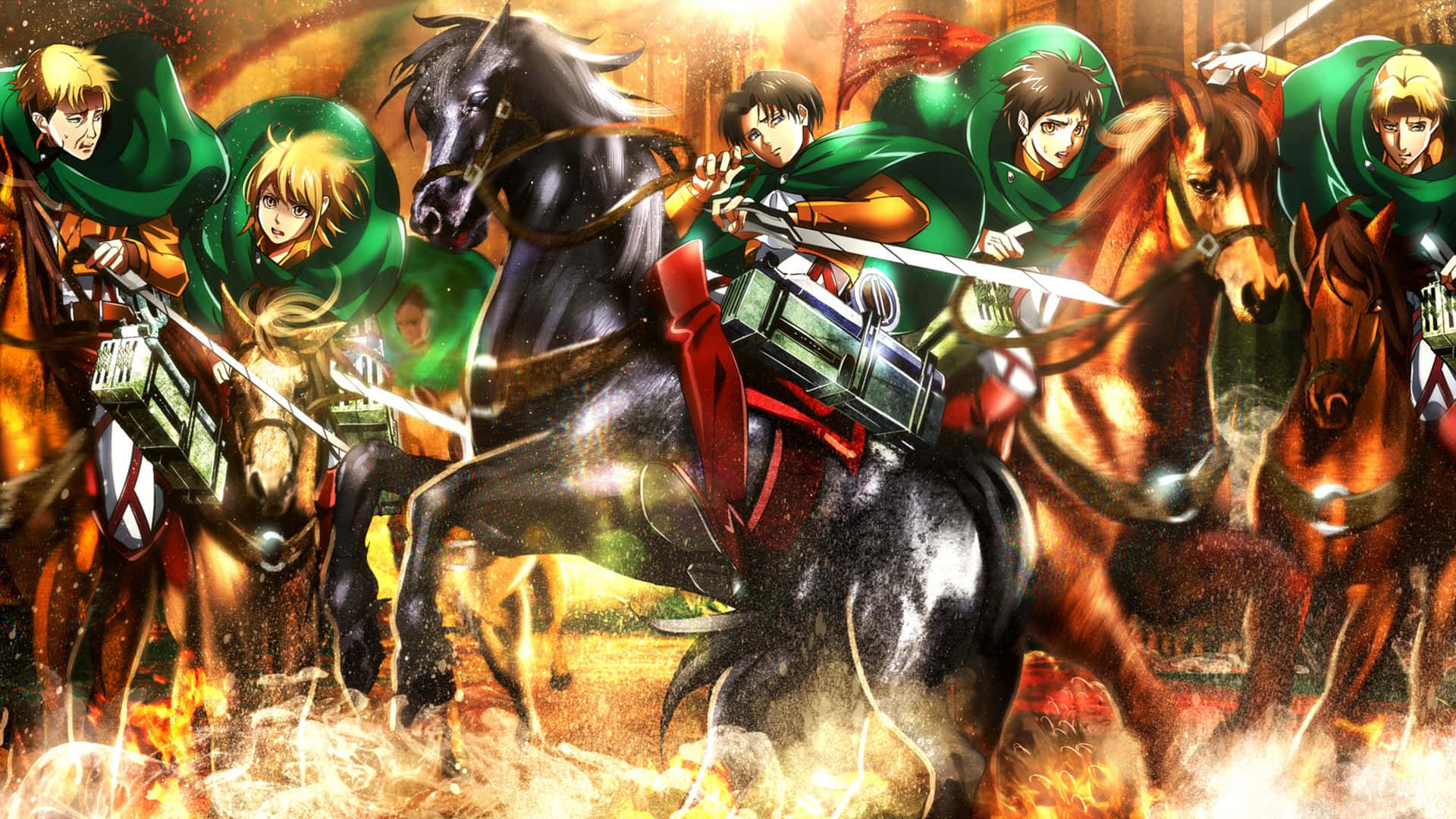 Survey Corps, 1920 x 1080, anime warriors, Full HD Desktop Wallpaper