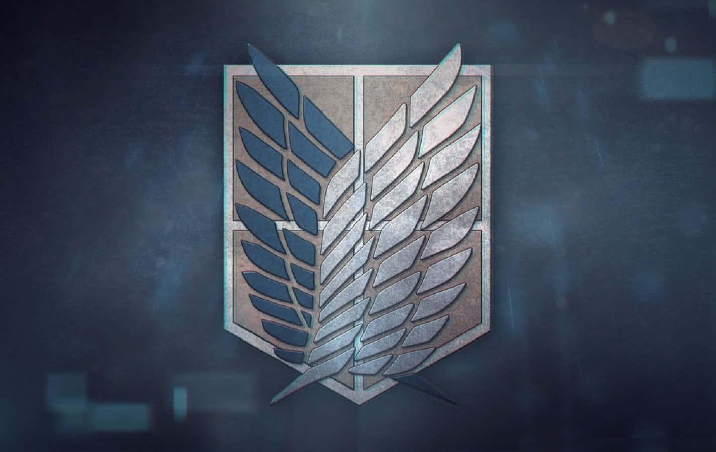 Survey Corps, 1424 x 900, metallic winged emblem, HD Desktop Wallpaper