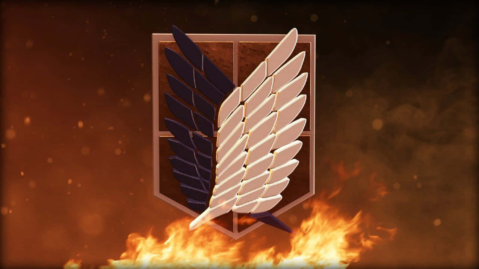 Survey Corps, crossed wings, blue and white, HD Desktop Wallpaper