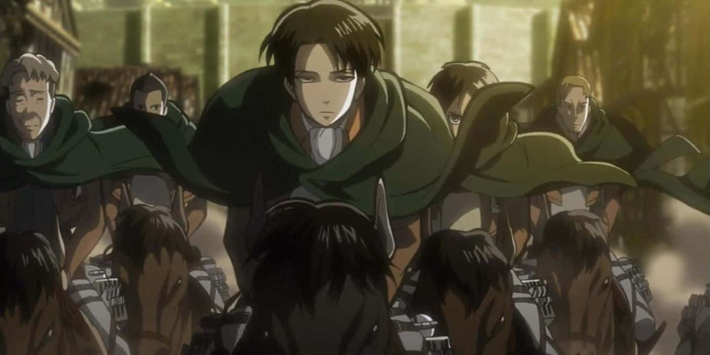 Survey Corps, green cloak, armored troops, HD Desktop Wallpaper