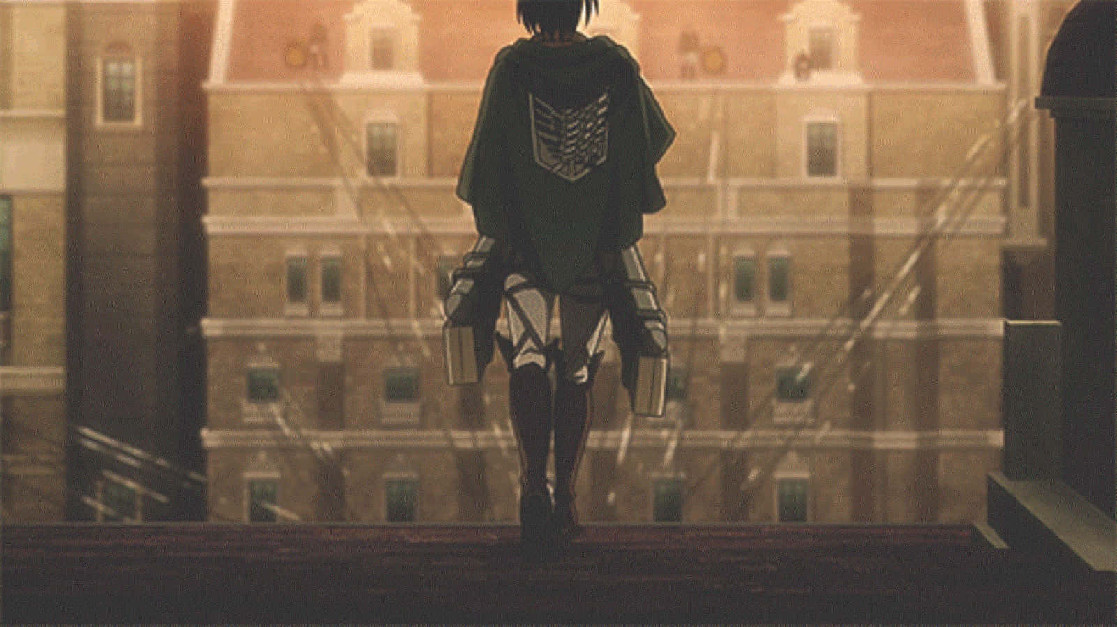 Survey Corps Cape, green cloak, white emblem, HD Desktop Wallpaper