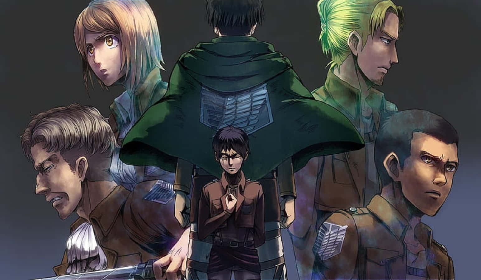 Survey Corps Cape, anime wallpaper, seven determined soldiers, HD Desktop Wallpaper