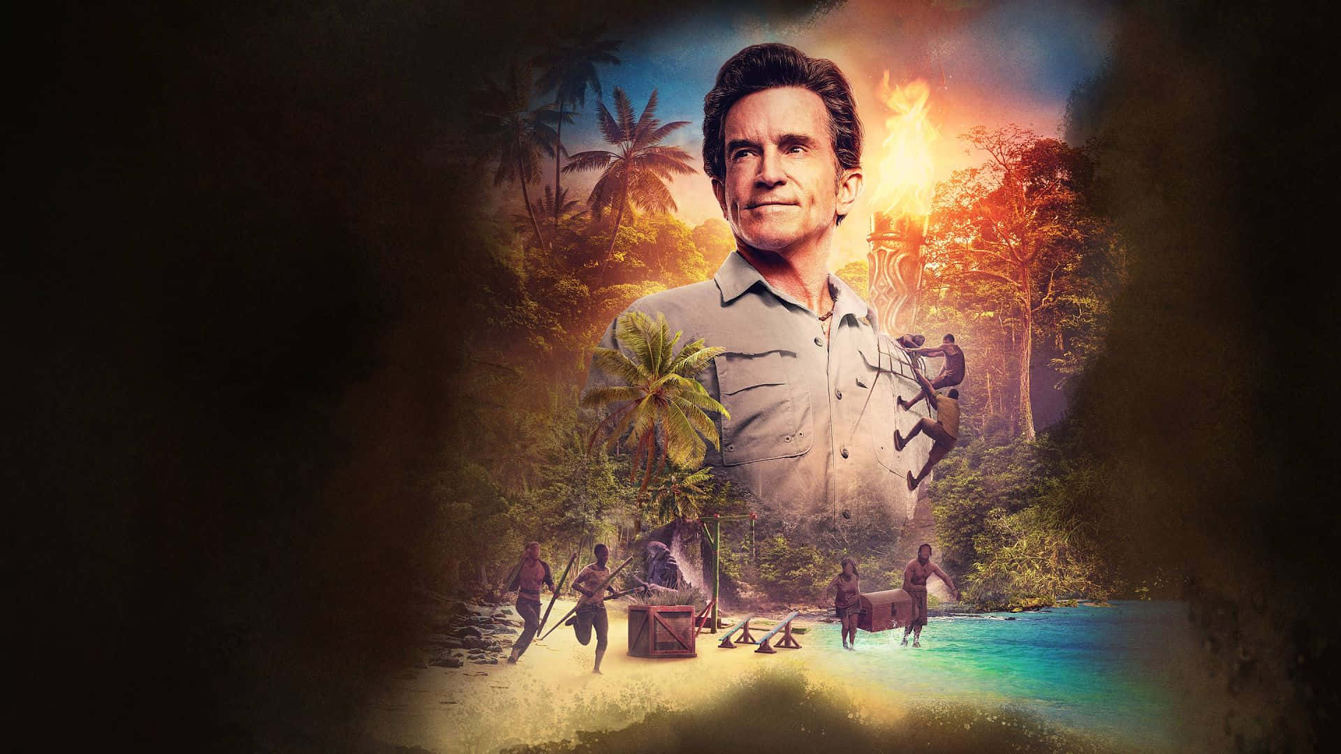 Survivor, khaki shirt, vibrant jungle, Full HD Desktop Wallpaper