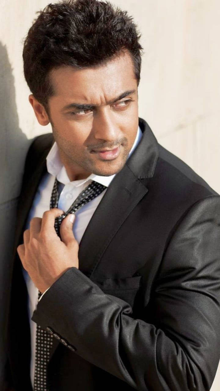 Surya, tuxedo, black suit, HD Phone Wallpaper