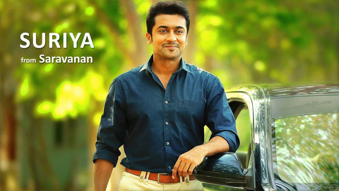 Surya, blue shirt, car, SD Desktop Wallpaper