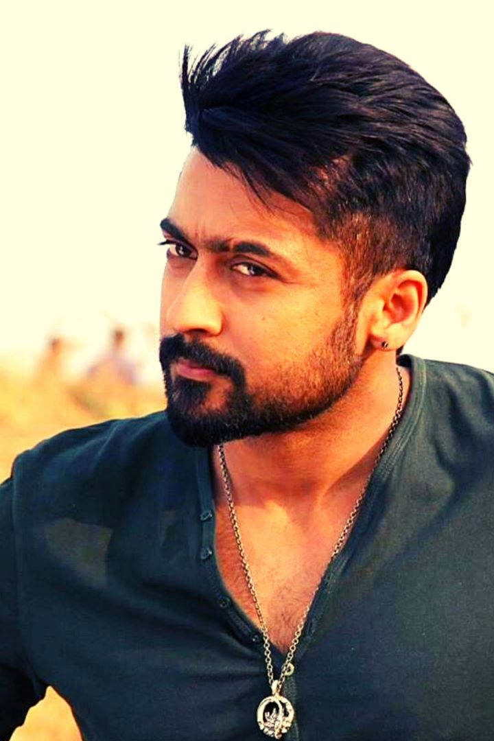Surya, V-neck shirt, golden background, SD Phone Wallpaper