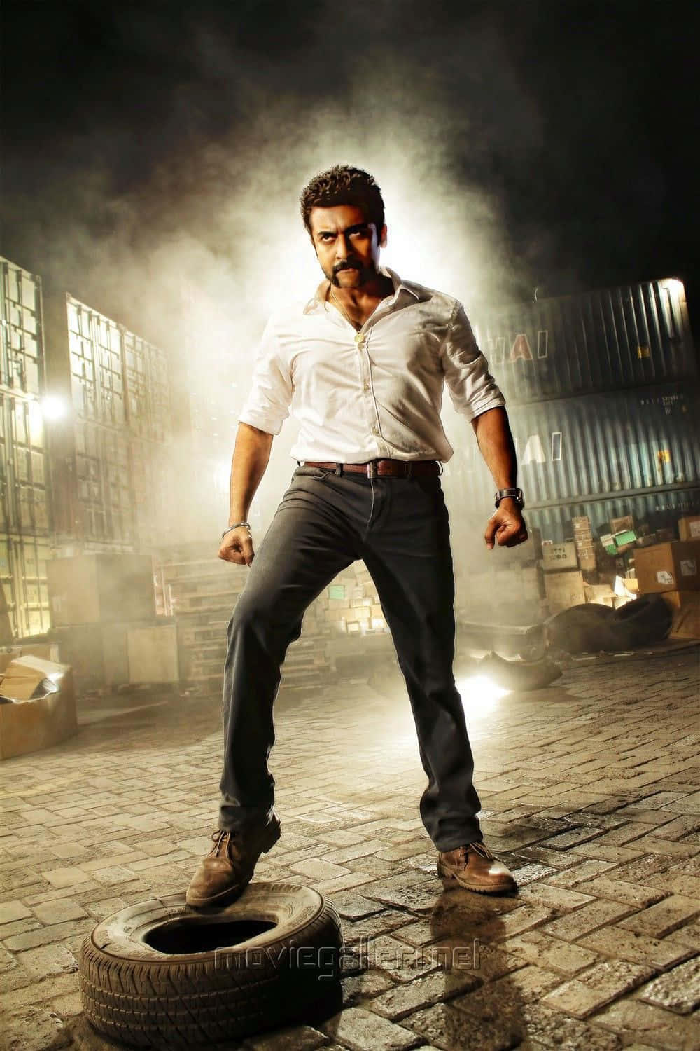 Surya The Soldier, white shirt, tire, HD Phone Wallpaper