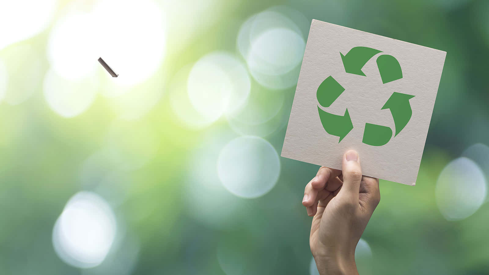 Sustainability Recycle, green recycling symbol, bright blurred green background, HD Desktop Wallpaper