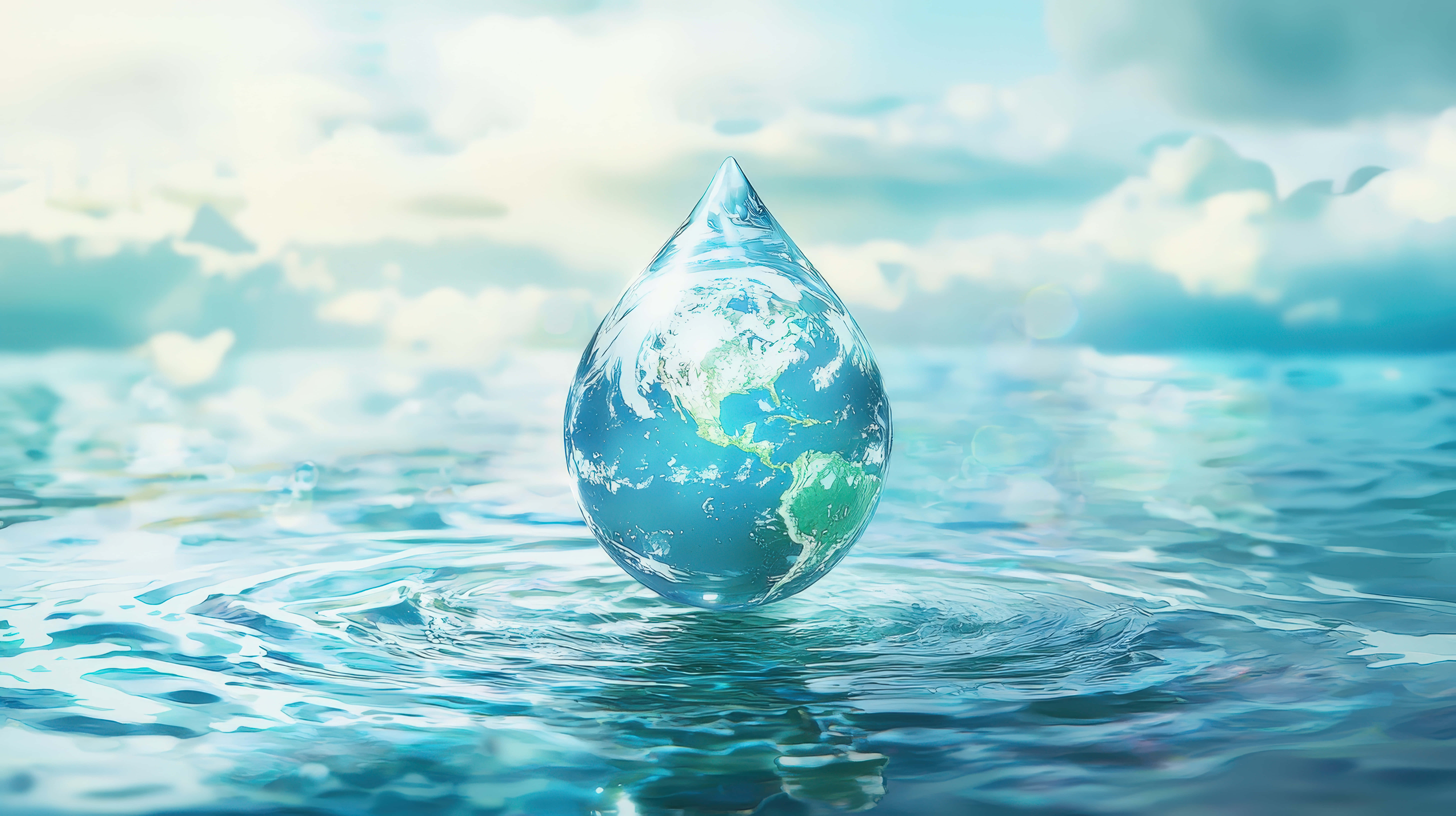 water droplet, Earth, rippling water, 8K Desktop Wallpaper