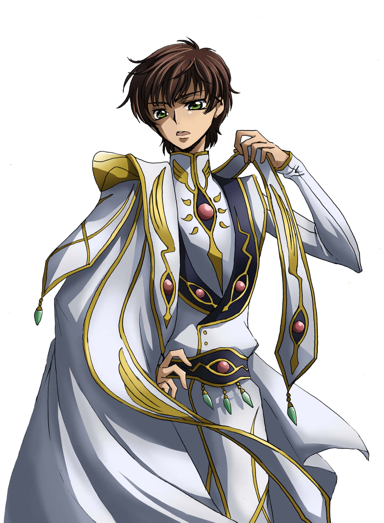 Suzaku Kururugi, brown hair, green eyes, HD Phone Wallpaper