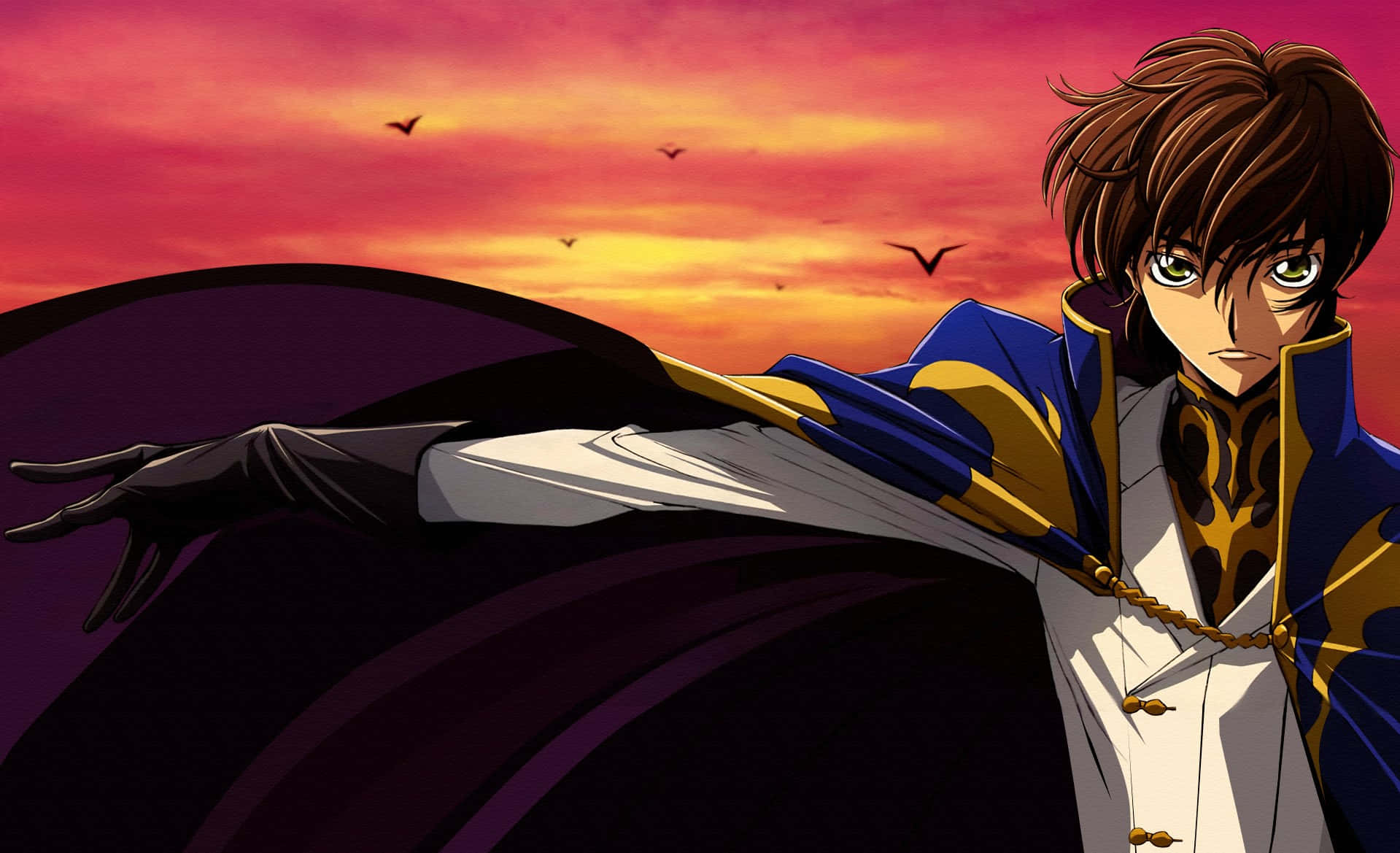 Suzaku Kururugi, green eyes, brown hair, HD Desktop Wallpaper