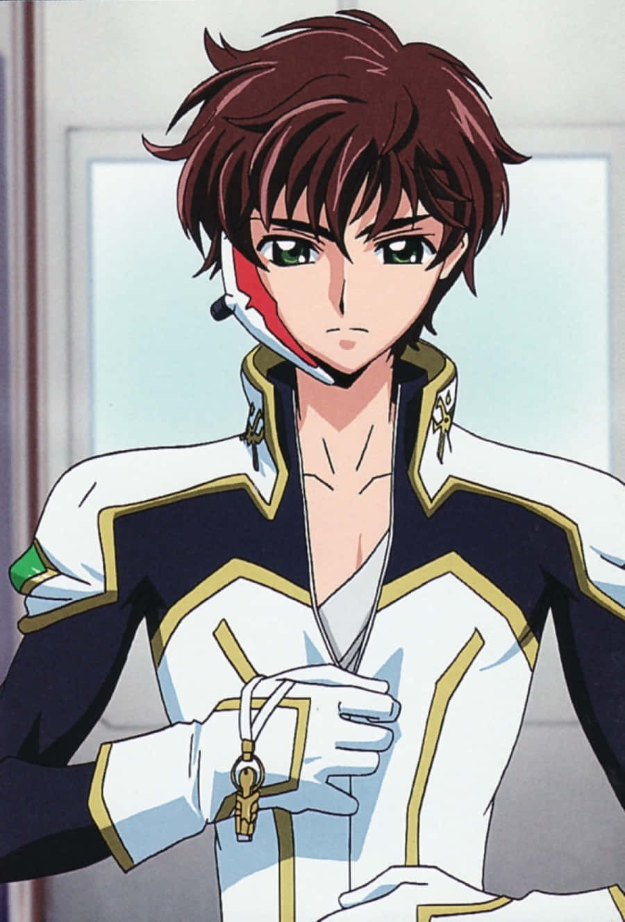 Suzaku Kururugi, brown hair, green eyes, HD Phone Wallpaper