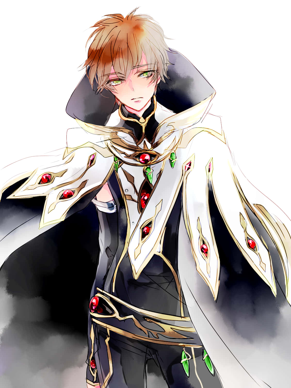 Suzaku Kururugi, amber hair, green eyes, HD Phone Wallpaper