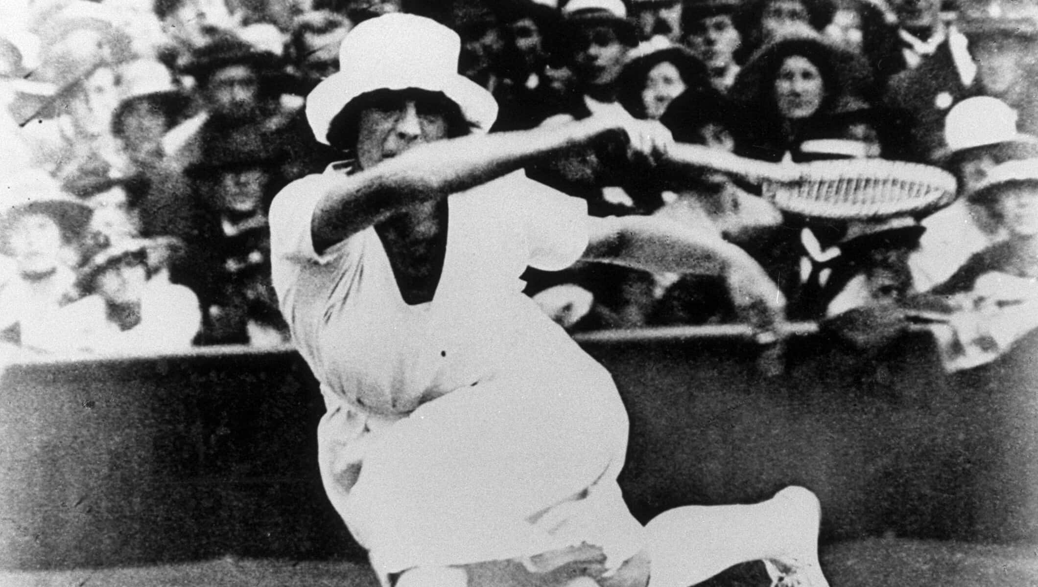 Suzanne Lenglen, tennis match, outdoor court, Full HD Desktop Wallpaper