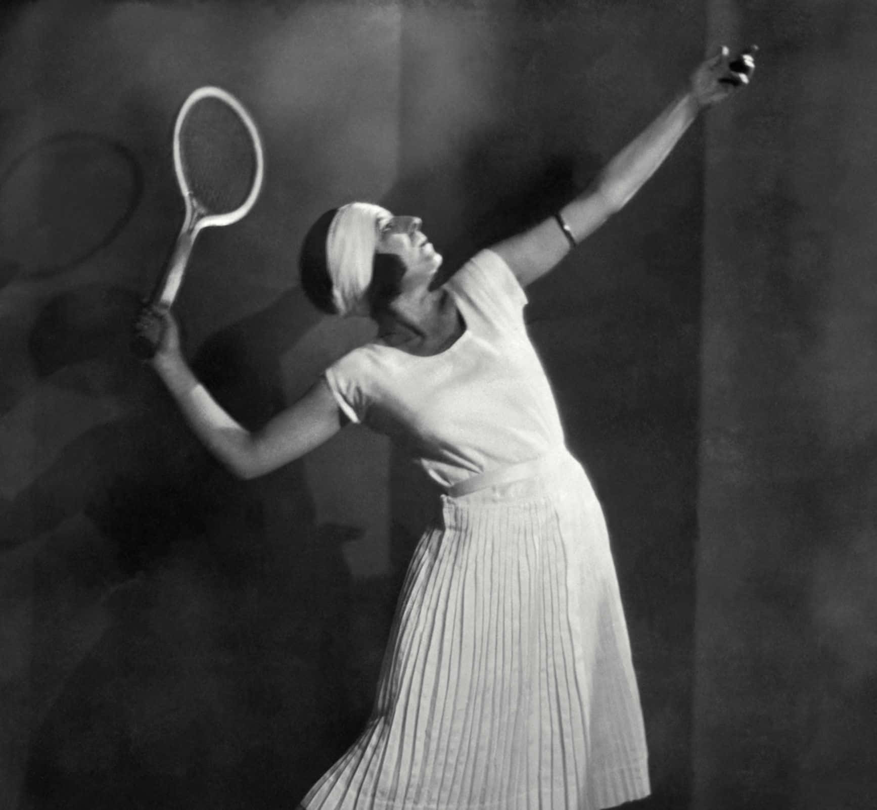 Suzanne Lenglen, pleated skirt, headband, HD Desktop Wallpaper