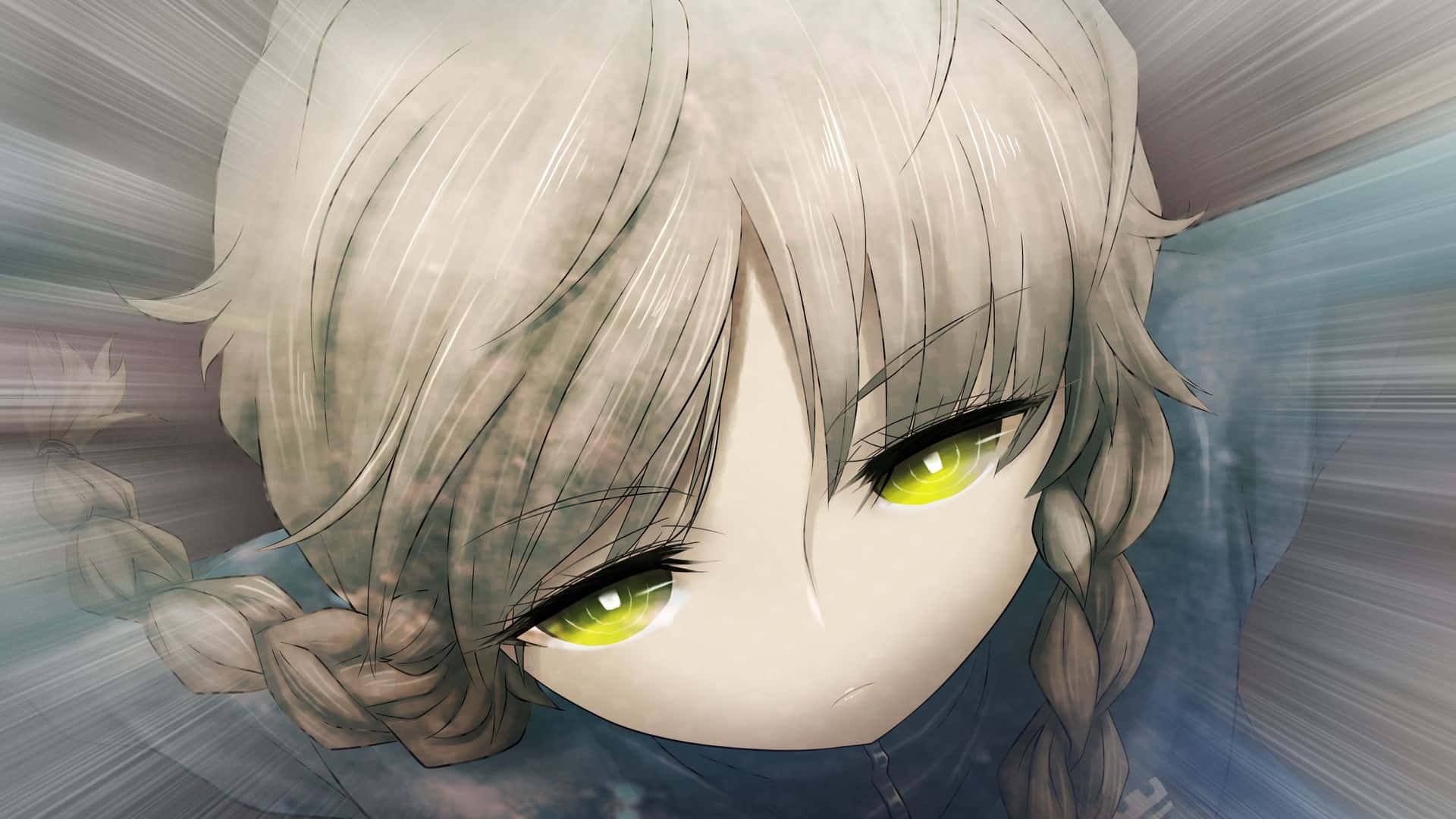 Suzuha Amane, anime girl, pale hair, Full HD Desktop Wallpaper