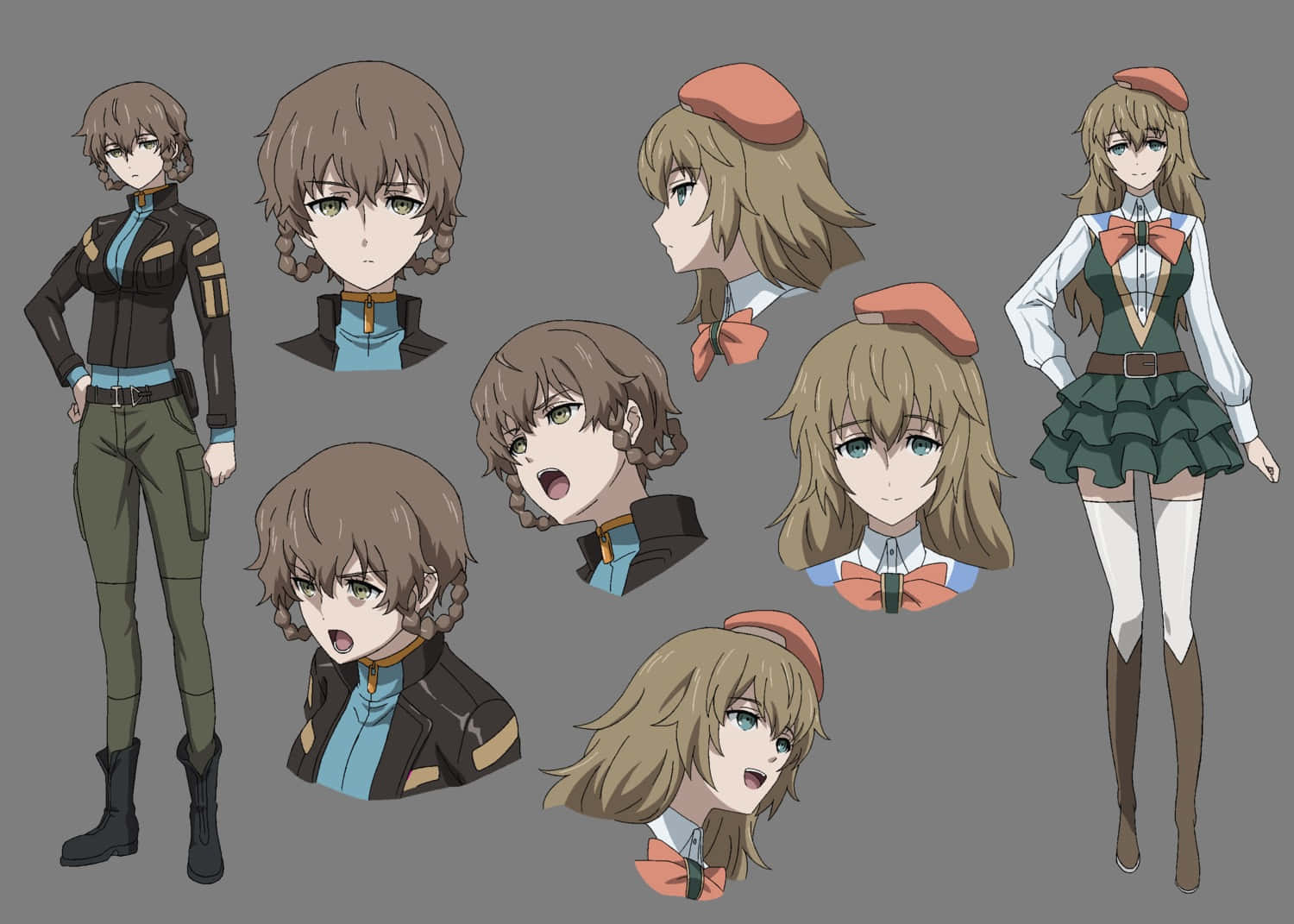 Suzuha Amane, braided hair, beret, HD Desktop Wallpaper