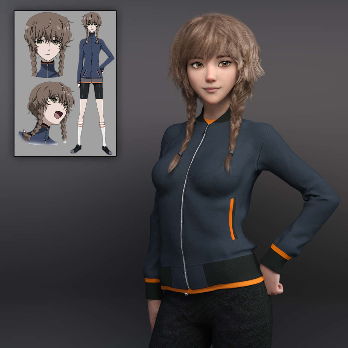Suzuha Amane, bicycle, sunset, SD Desktop Wallpaper