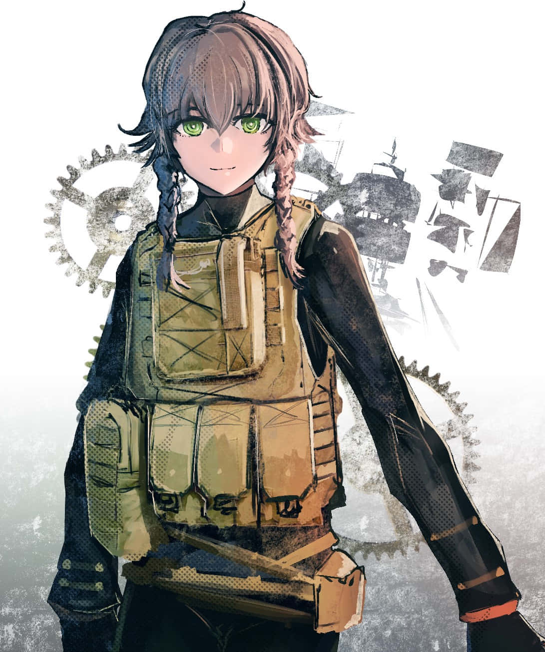 Suzuha Amane, time machine, tactical vest, HD Phone Wallpaper