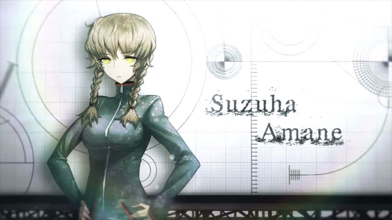 Suzuha Amane, blonde braided anime girl, yellow eyes, HD Desktop Wallpaper
