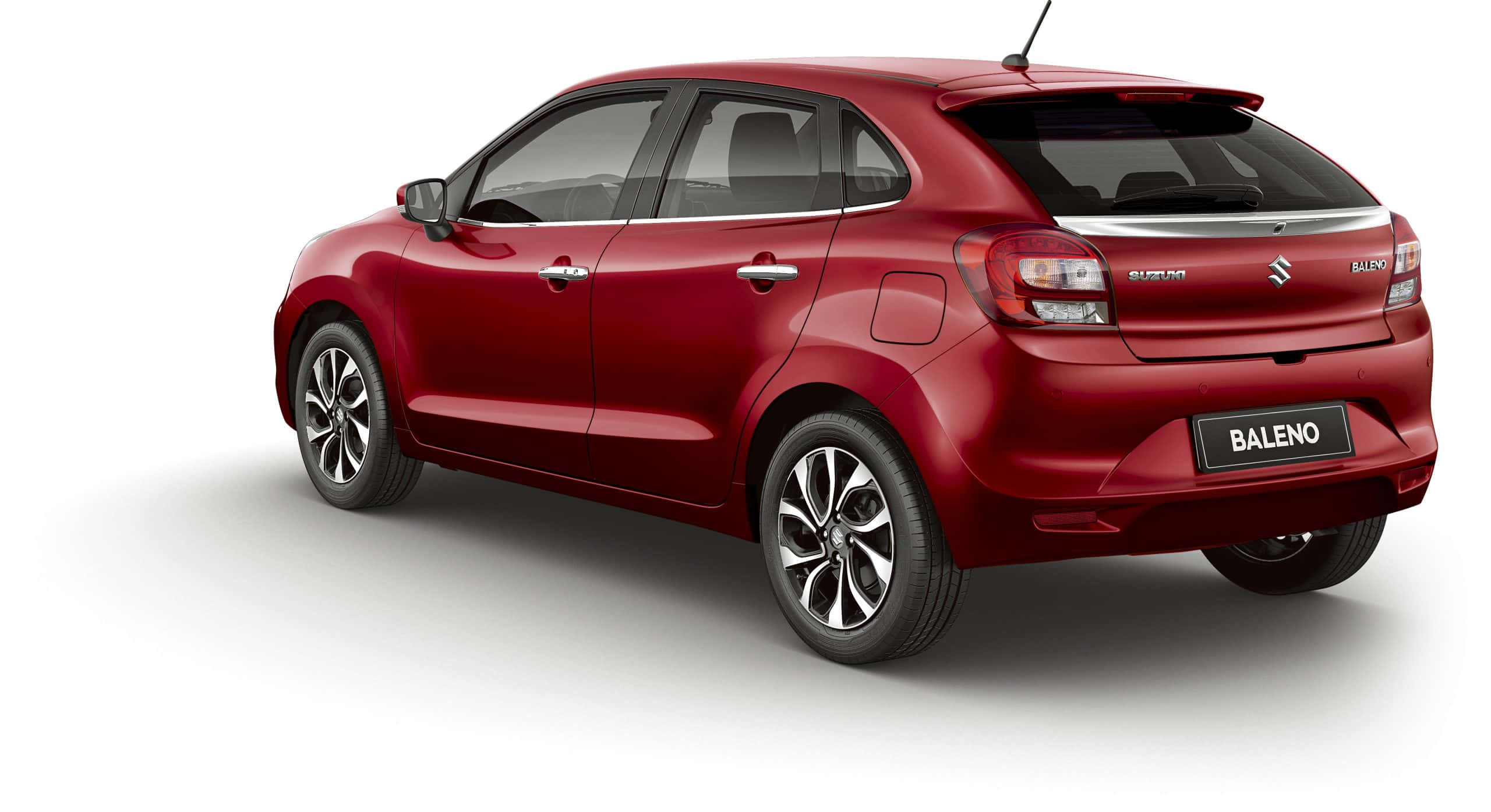 Suzuki Baleno 2022, glossy red, hatchback, 2K Desktop Wallpaper