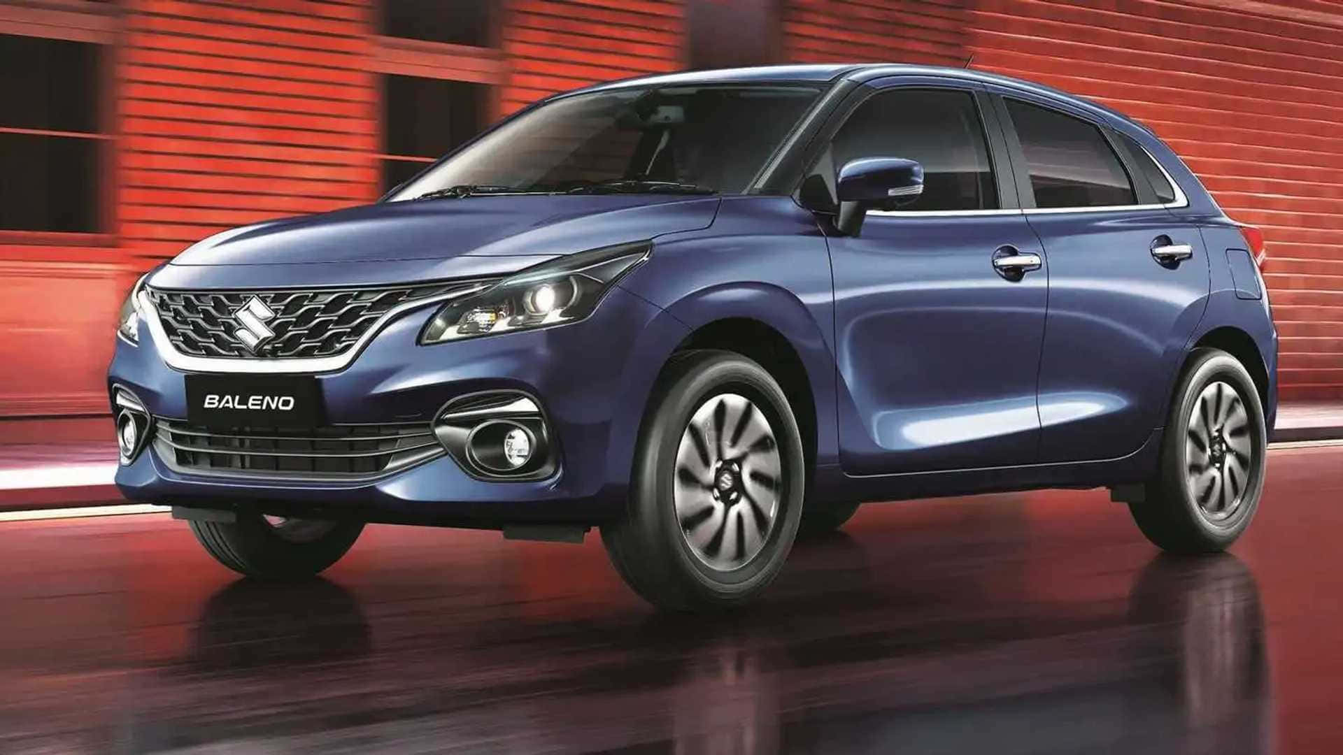 Suzuki Baleno, blue, studio lights, Full HD Desktop Wallpaper