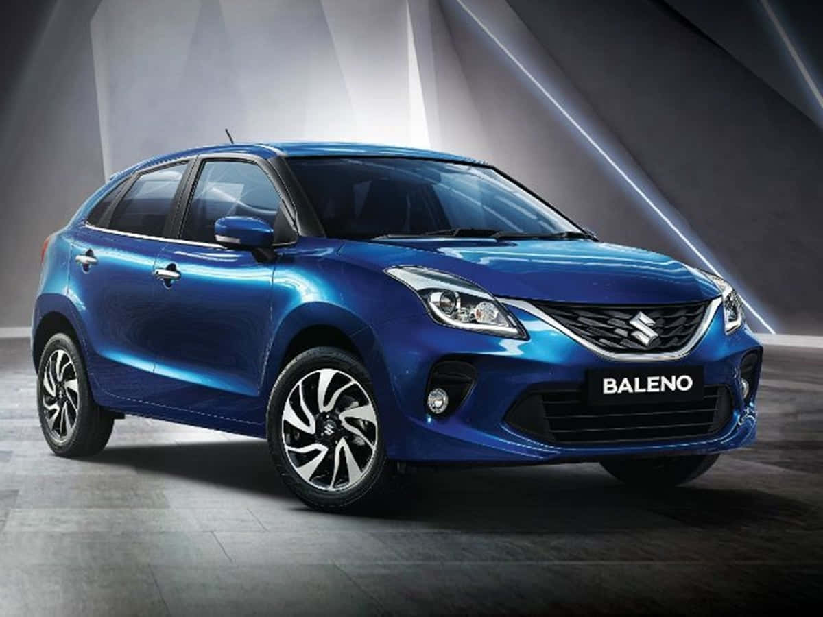 Suzuki Baleno, vibrant blue, studio lights, SD Desktop Wallpaper