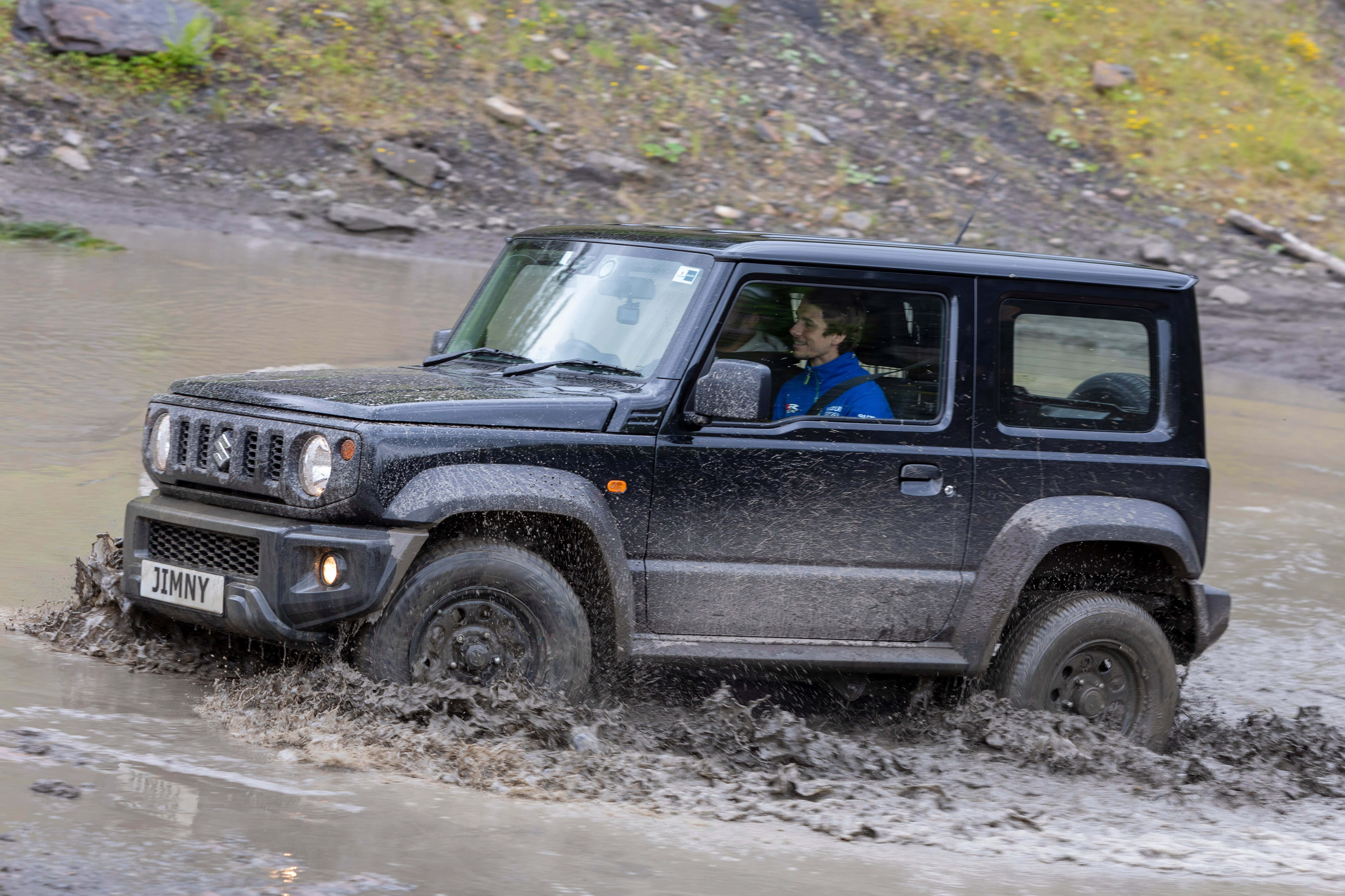 Suzuki Jimny, black, mud, 5K Desktop Wallpaper
