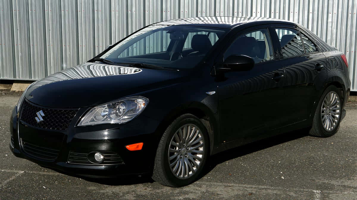 Suzuki Kizashi, black, urban surroundings, SD Desktop Wallpaper