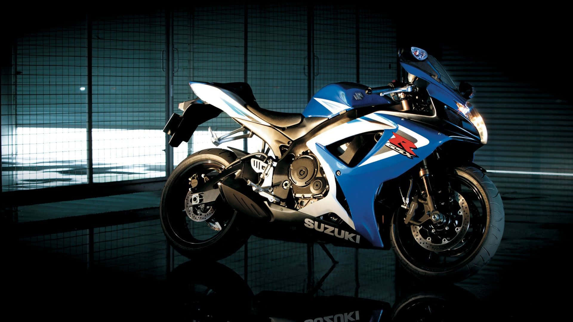 Suzuki, sportbike, blue and white, Full HD Desktop Wallpaper