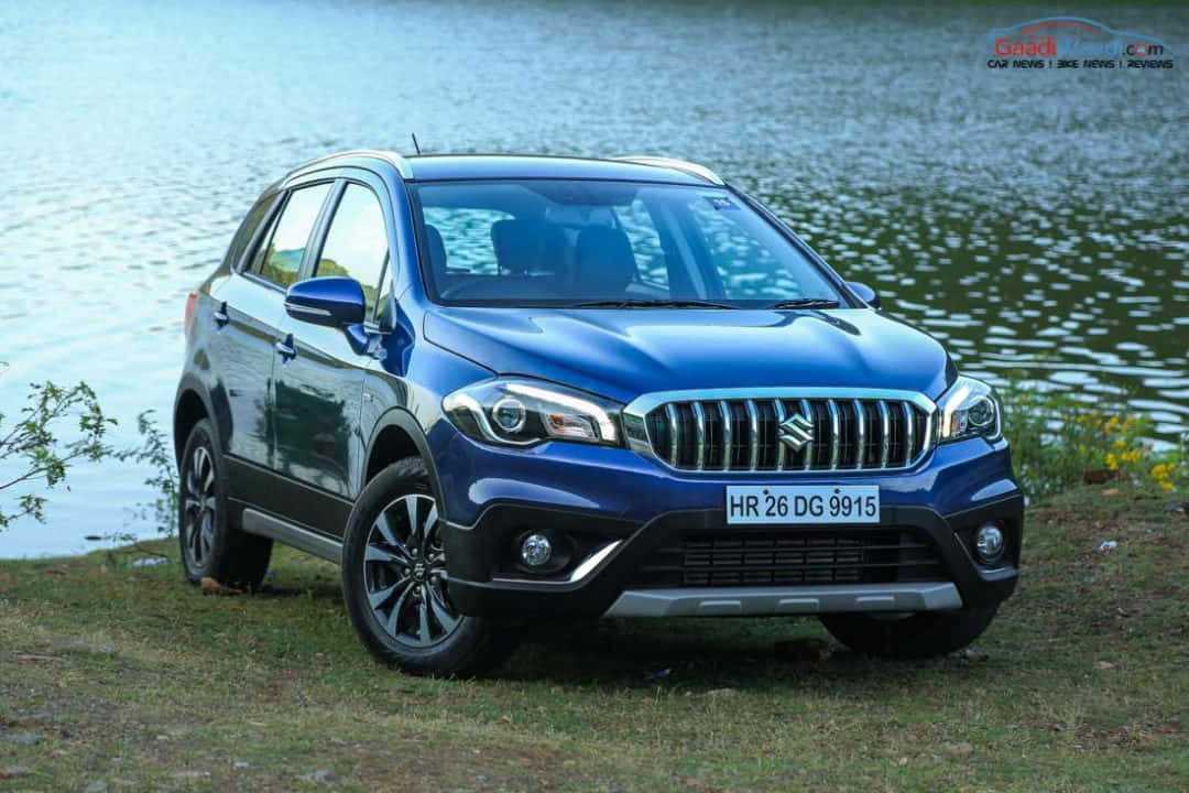 Suzuki S-cross Hybrid, blue, SUV, SD Desktop Wallpaper