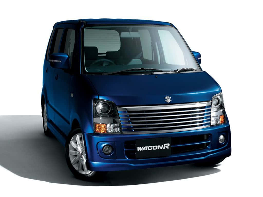 Suzuki Wagon R, glossy blue, studio lighting, SD Desktop Wallpaper