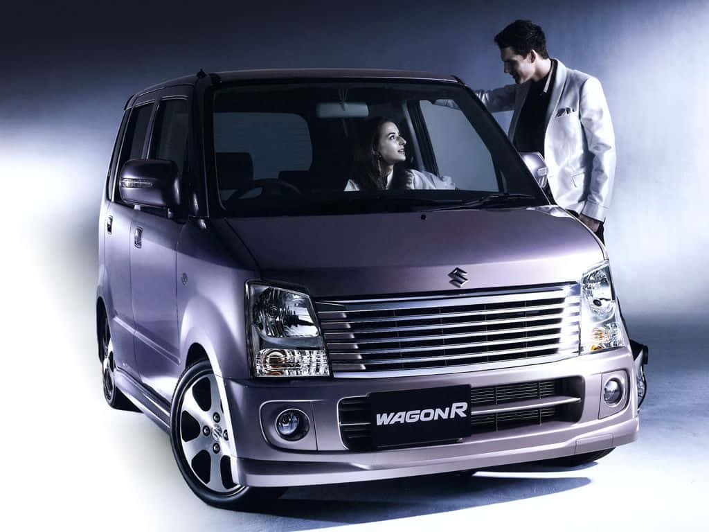 Suzuki Wagon R, silver, white suit, SD Desktop Wallpaper