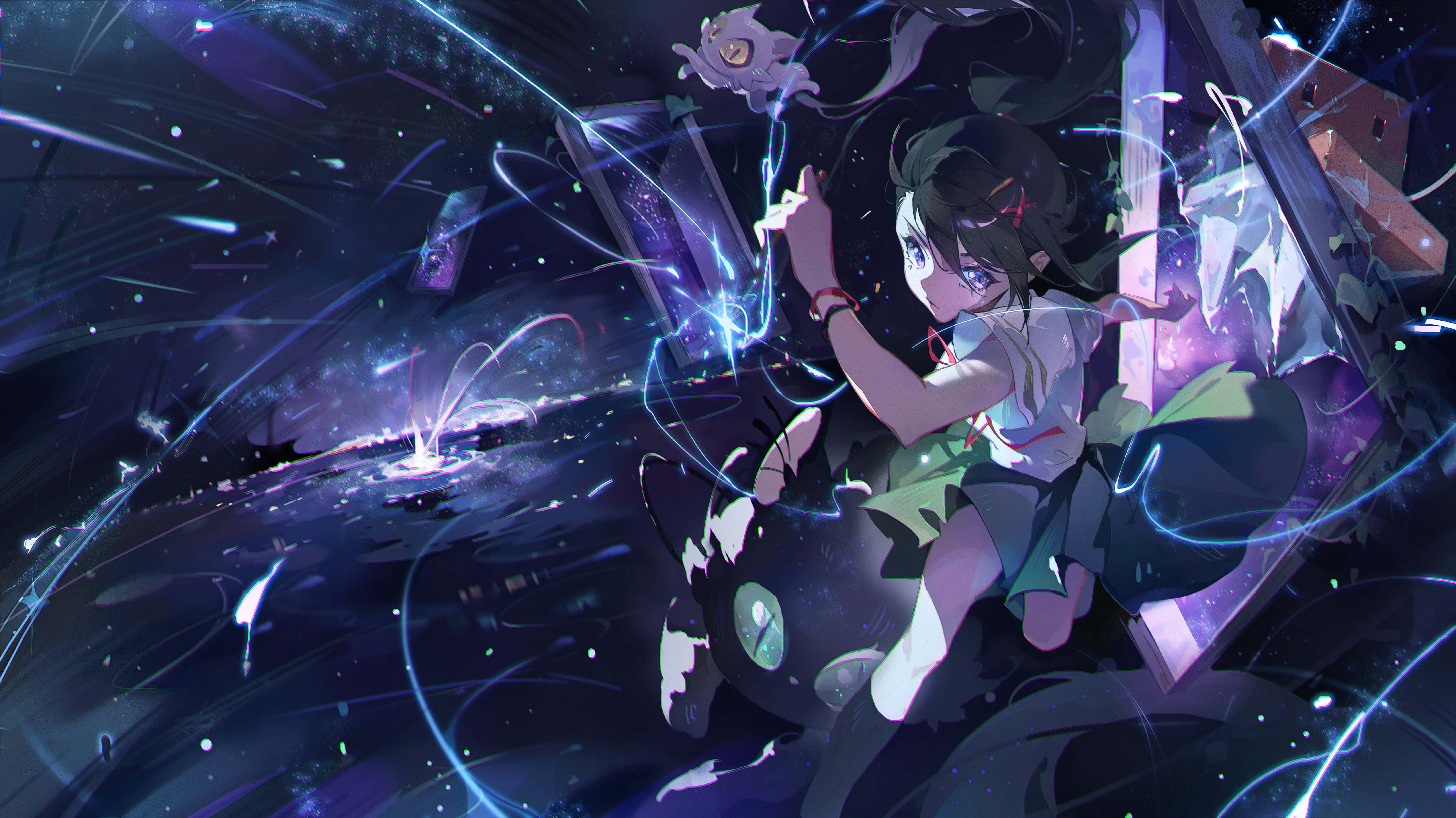 Suzume No Tojimari, young anime girl, dark hair, 5K Desktop Wallpaper
