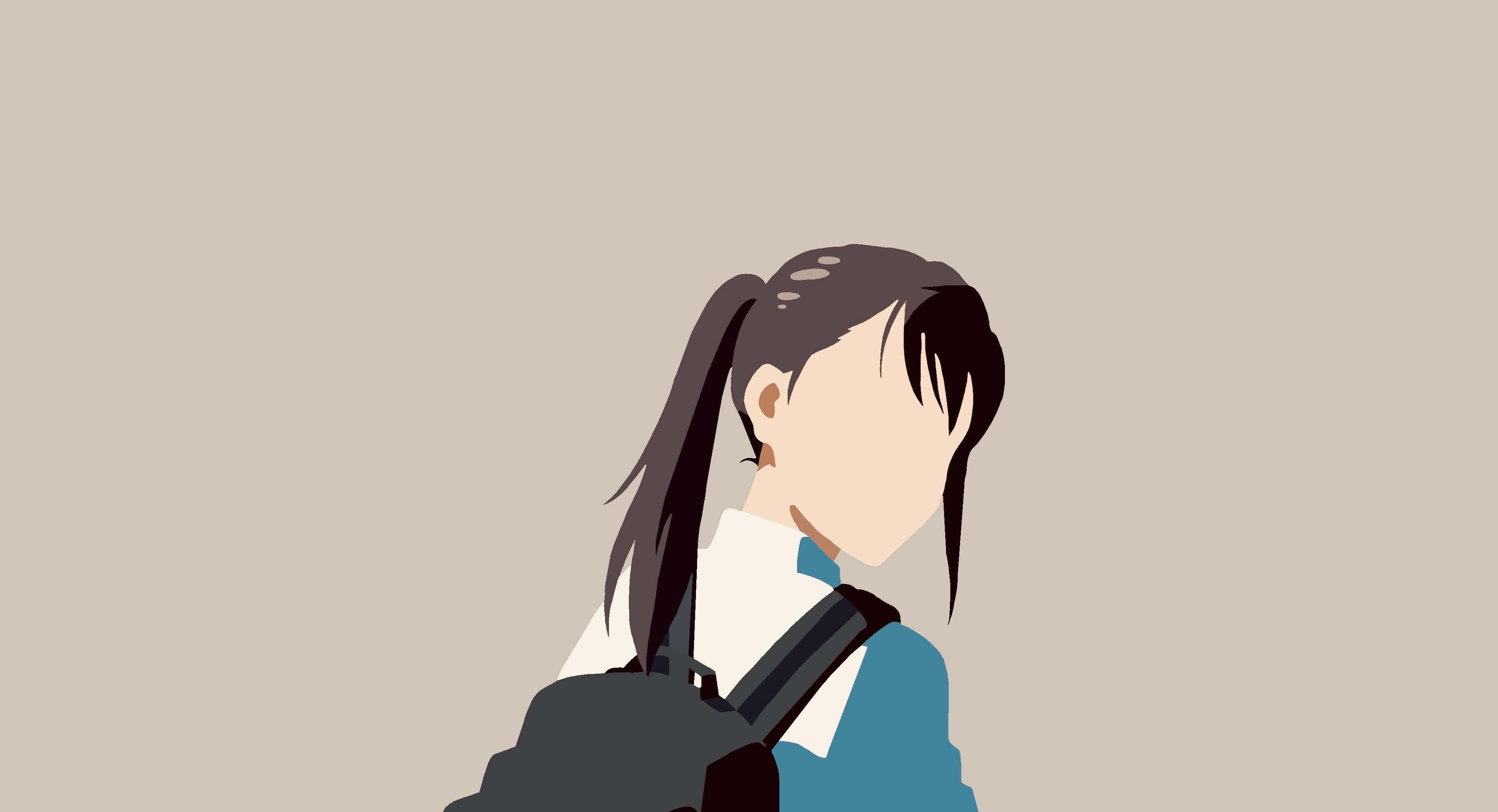 Suzume No Tojimari, girl, dark ponytail, 4K Desktop Wallpaper