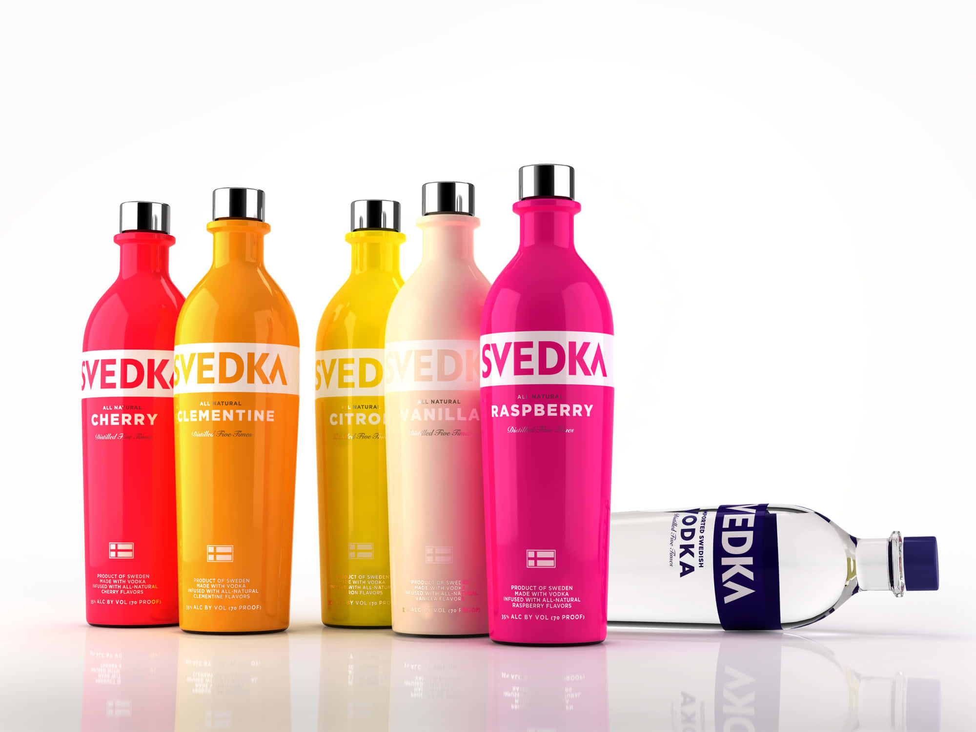 Svedka, Cherry Clementine Citron Vanilla Raspberry Vodka, bottles, Full HD Desktop Wallpaper