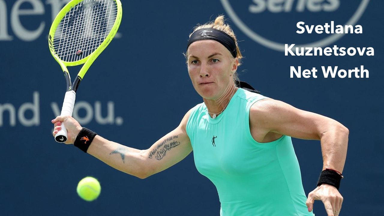 Svetlana Kuznetsova, neon green racket, bright yellow tennis ball, HD Desktop Wallpaper