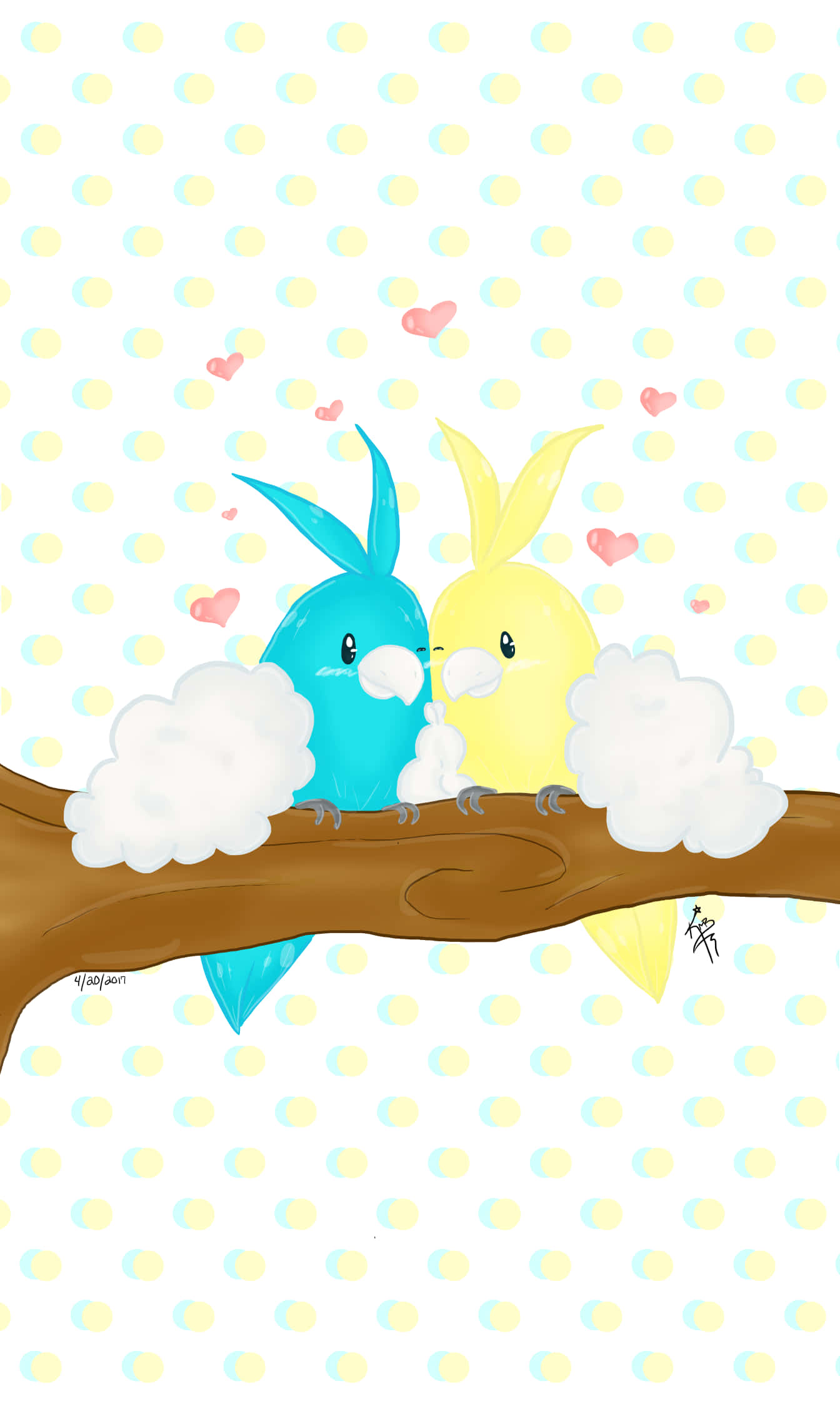 Swablu, blue, yellow, Full HD Phone Wallpaper