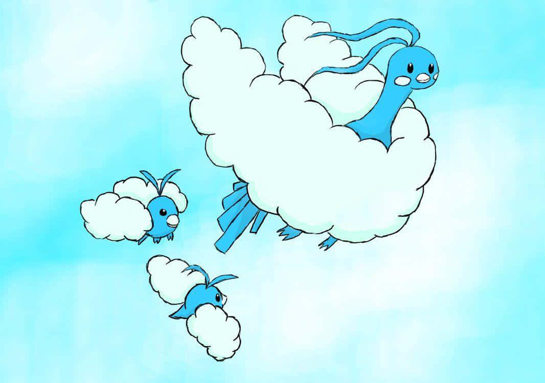 Swablu, blue, cloud bodies, SD Desktop Wallpaper