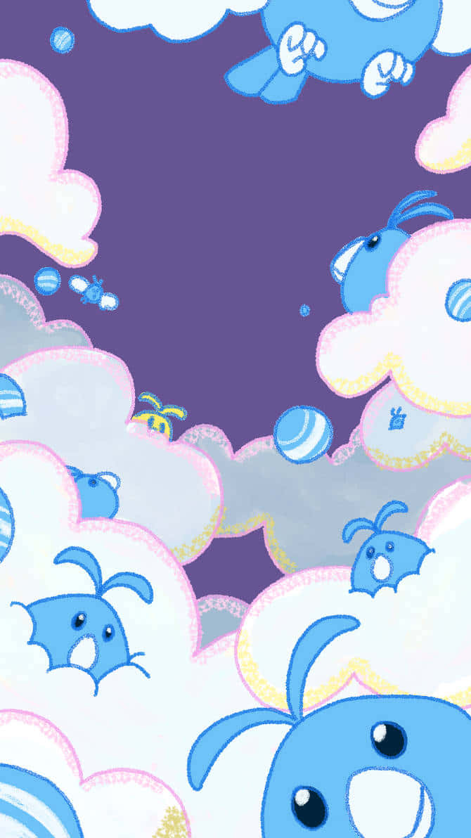 Swablu, clan of swablu, blue, SD Phone Wallpaper