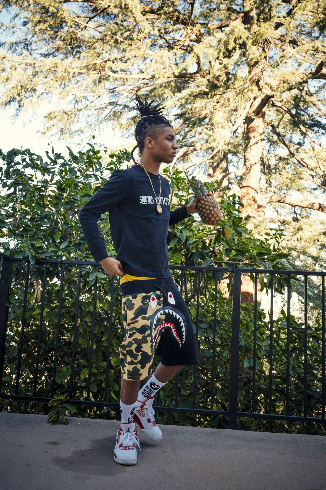 Swae Lee, pineapple, dreadlocks, Full HD Phone Wallpaper