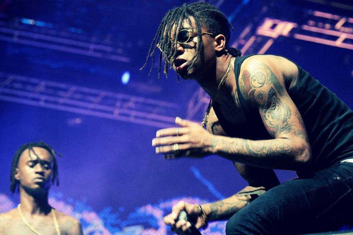 Swae Lee, concert stage, blue-lit stage, SD Desktop Wallpaper