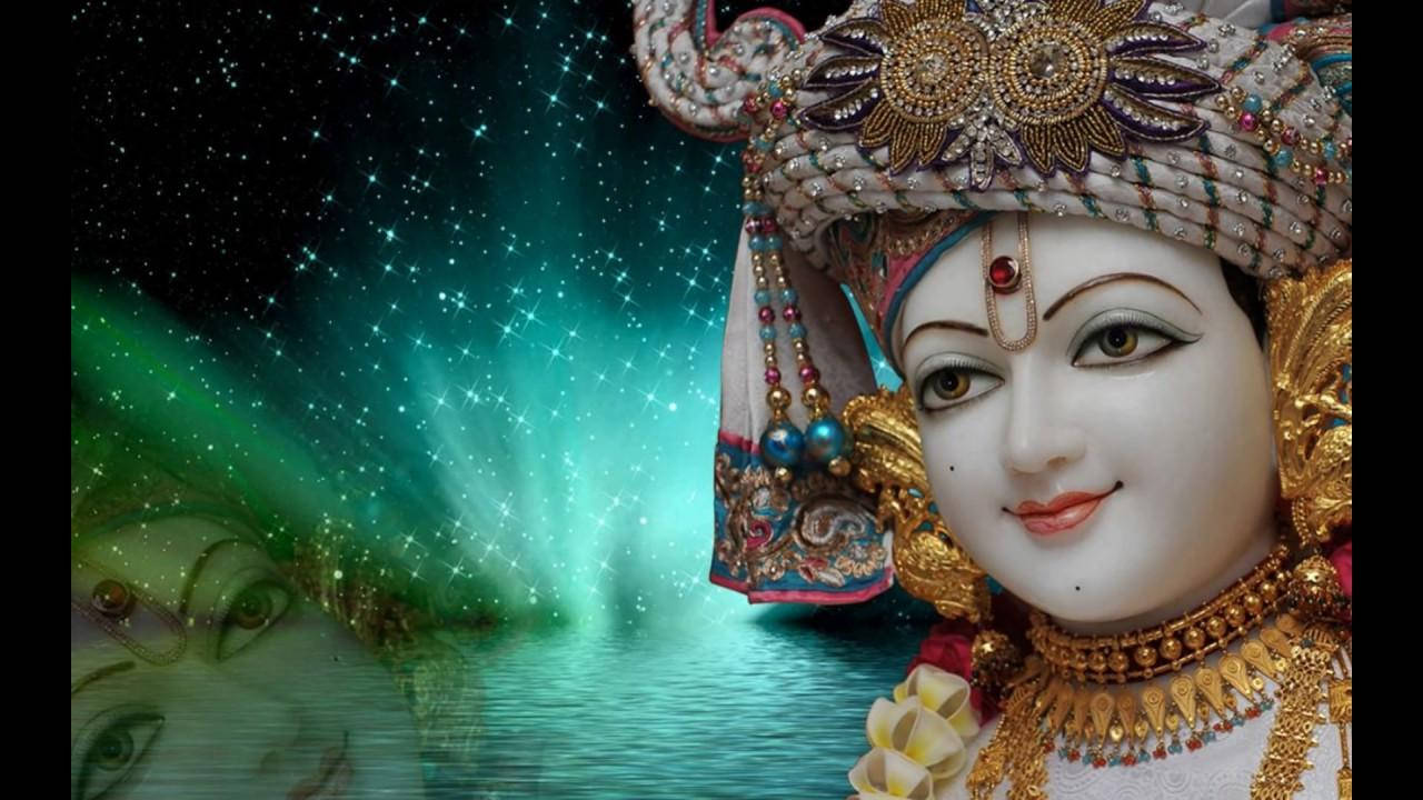 Swaminarayan, golden jewelry, jeweled crown, HD Desktop Wallpaper
